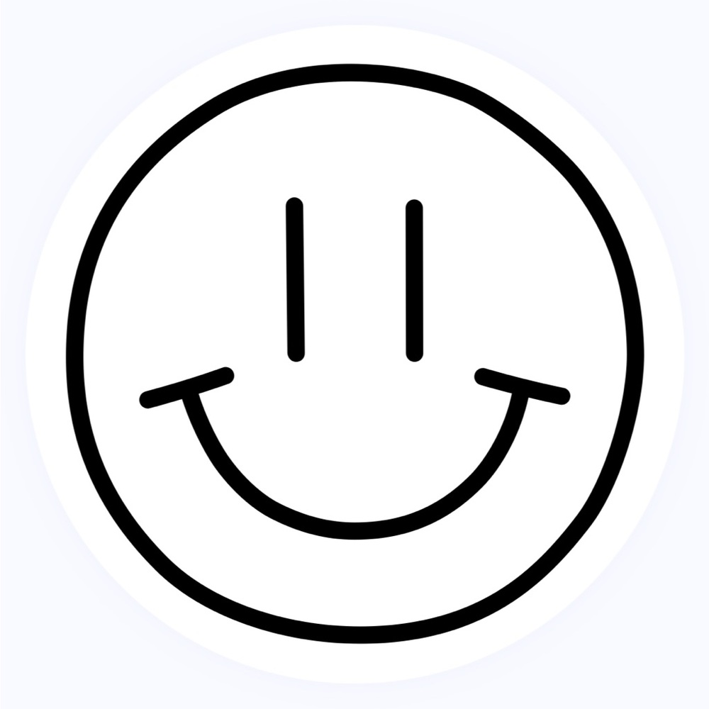 30 STICKERS - 2” ROUND - SMILEY